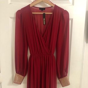 Red long sleeve dress